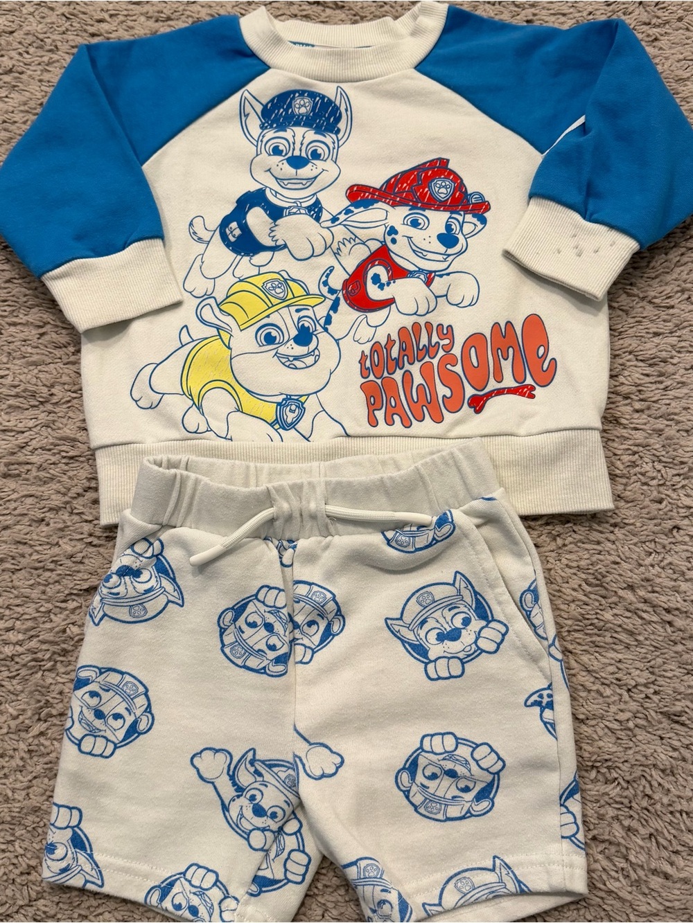 Paw Patrol White Blue Red Yellow Kids Matching Set